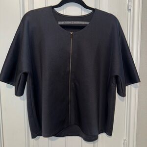 ADAY Black Blouse with Zipper
